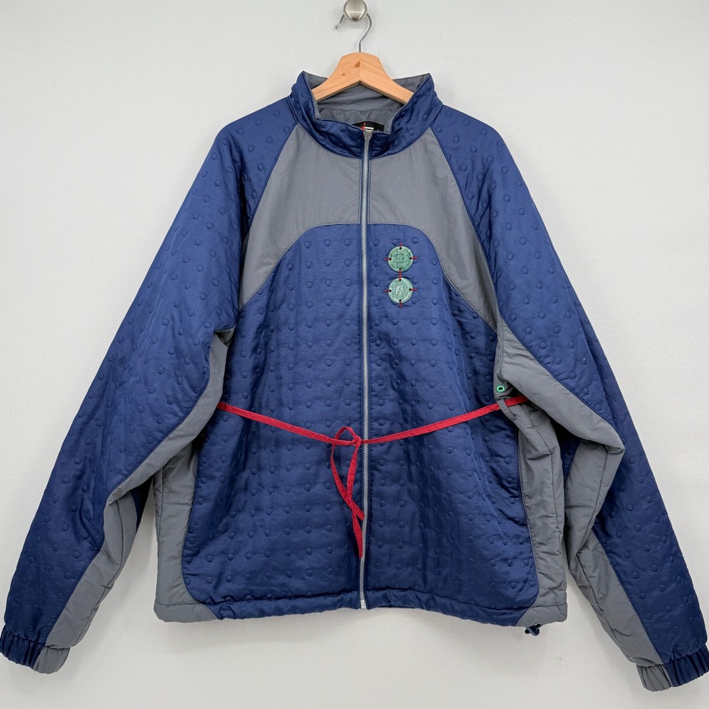 Nike Jordan Clot Jacket Mens XL Blue Grey Red Tie CNY Techwear Streetwear Sporty